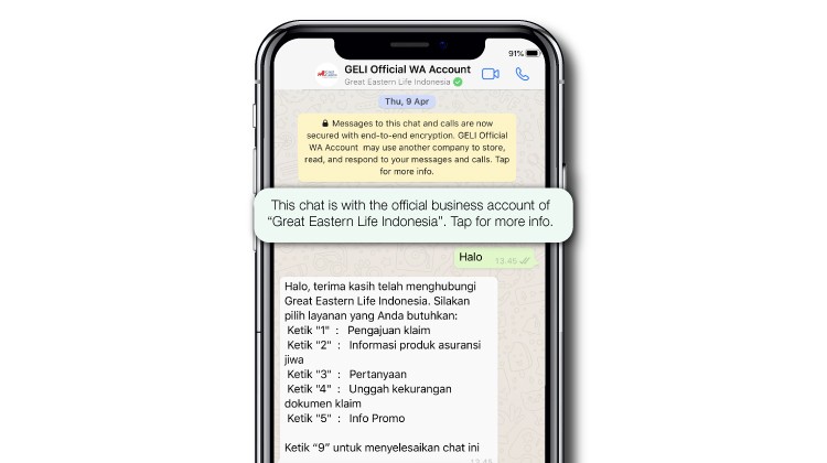 Kenali Ciri-ciri Akun Resmi Great Eastern Life Indonesia